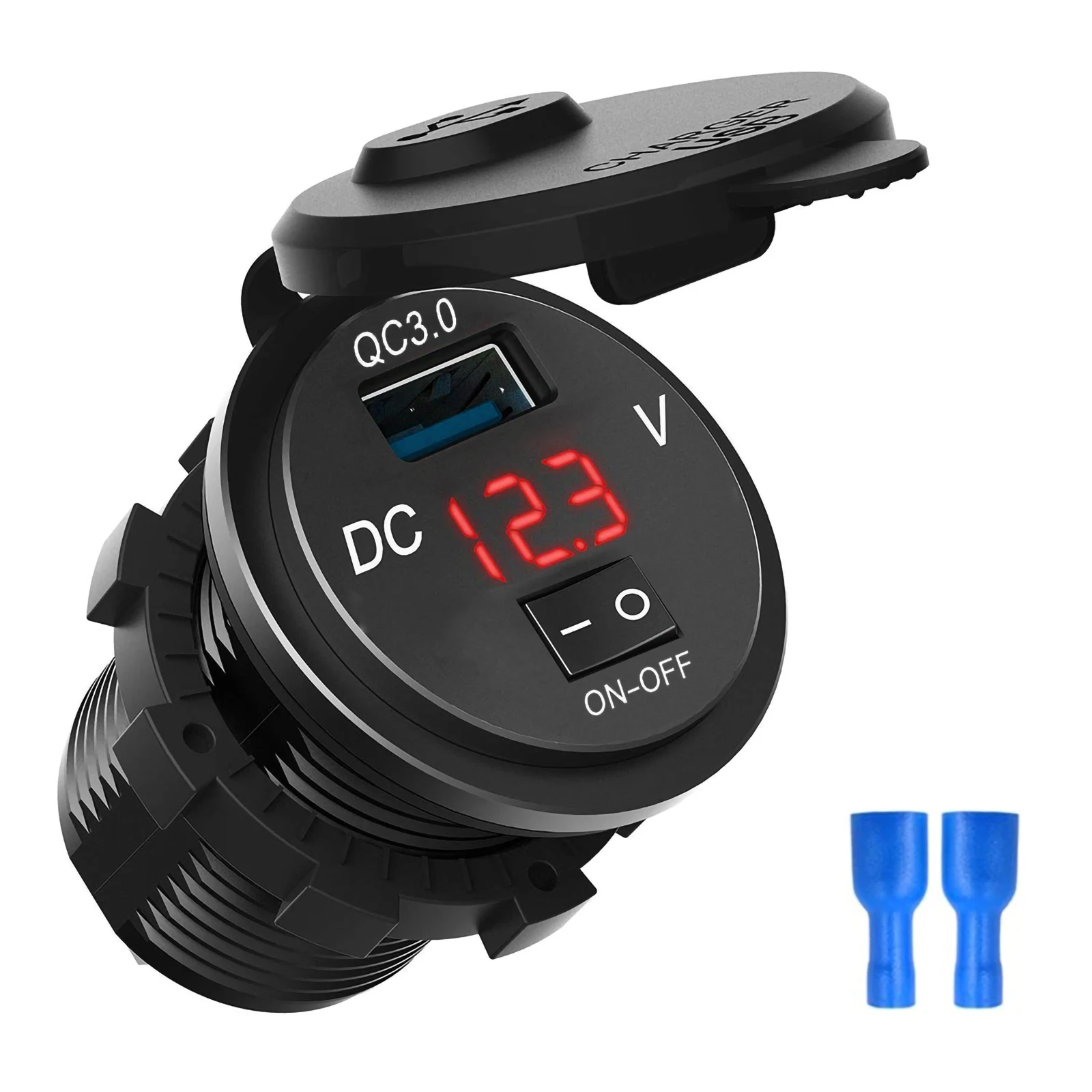 Автомобильное зарядное устройство SOONHUA QC3.0 водонепроницаемый USB цифровой