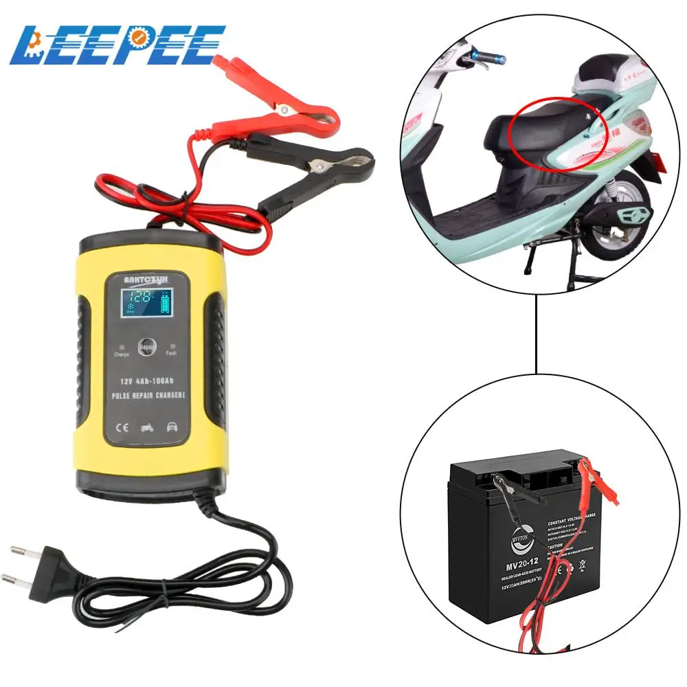 LEEPEE цифровой ЖК дисплей Дисплей 12V 6A интеллигентая (ый) автомобиль Мотоциклетные