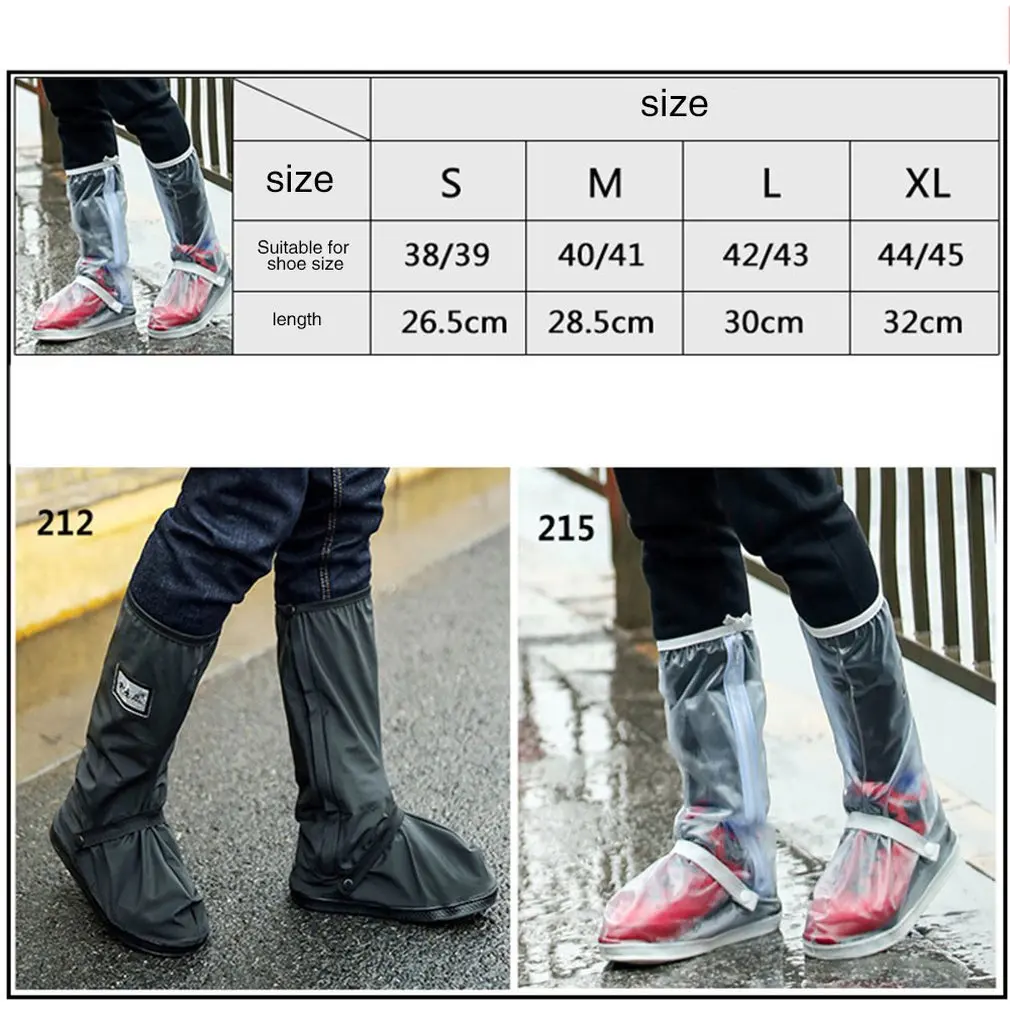 

High Top Non-Slip Waterproof Reusable Shoes Covers For Shoes Motorcycle Cycling Bike Rain Boot Rain Cover for Shoes In Creek