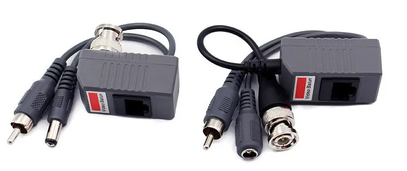 Горячая UTP CCTV BNC Видео балун Мощность Пассивный Rj45 POE мощность видео аудио 3 в 1