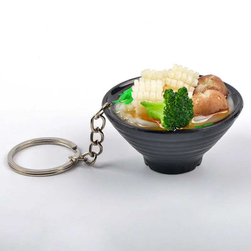 2020 Имитация пищевых брелоков НОВАЯ лапша брелок китайский синий и белый фарфор