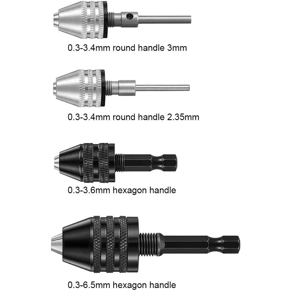 1Pcs 6.35mm Hex Shank Quick Change Keyless Drill Bit Chuck Adapter Converter Tool 0.3-8mm Bits Adapte | Инструменты