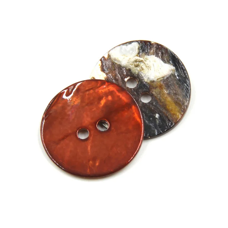 Пуговицы швейные из натуральной ракушки цветные перламутровые круглые пуговицы