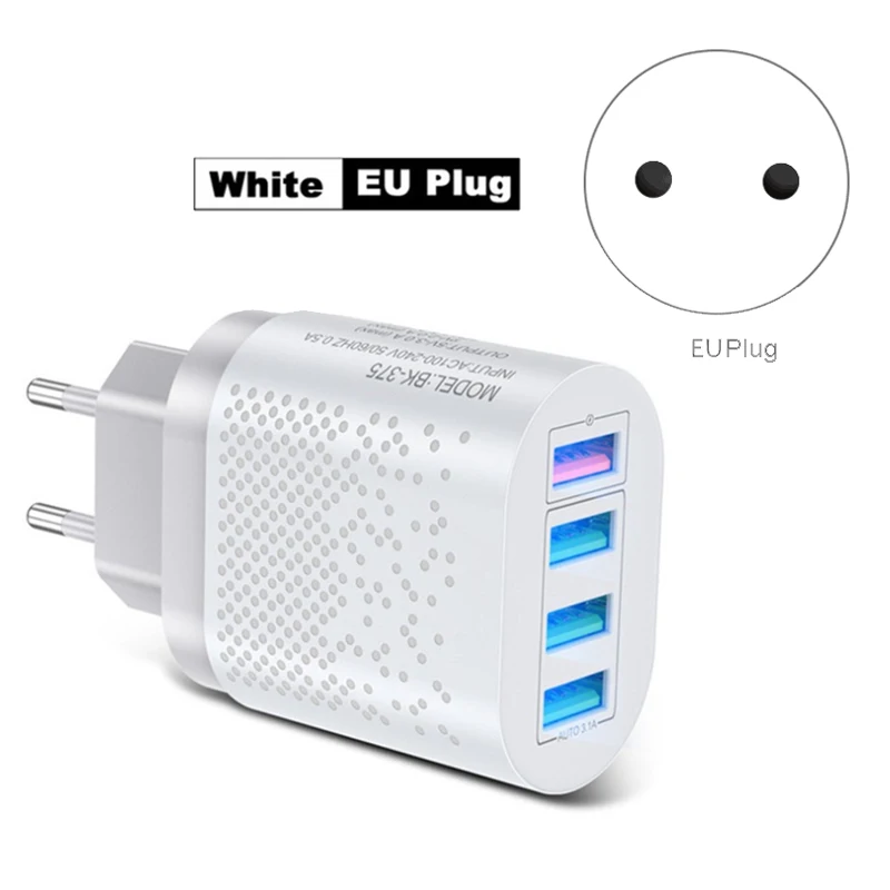 Quick USB Phone Charger Universal 4 Port Travel Fast Charging Portable Power Bank Adapter For Samsung | Мобильные телефоны и