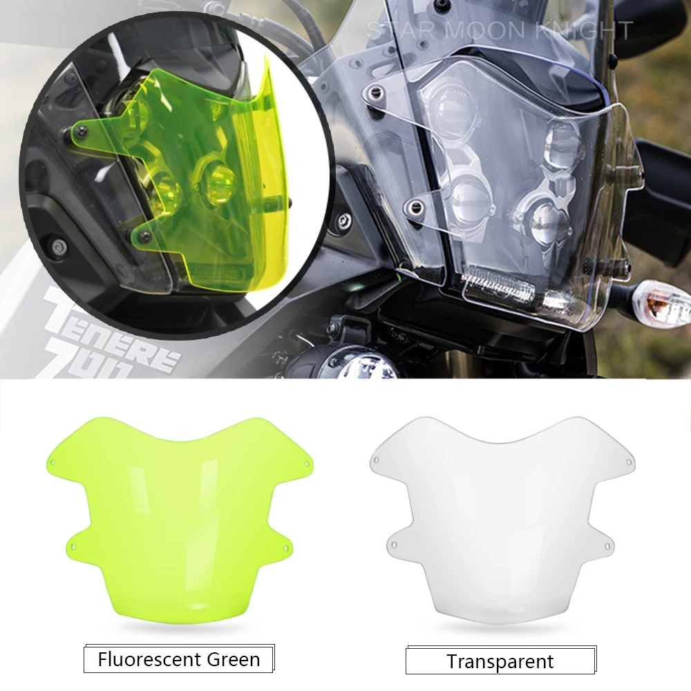 

Fit For YAMAHA Tenere 700 Tenere700 XT700Z 2019 2021 2022 Motorcycle Acrylic Headlight Protector Light Cover Protective Guard