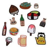 new ice cream drink embroidered patches iron on ice cream cake appliques sewing food badges for clothes kawaii stickers