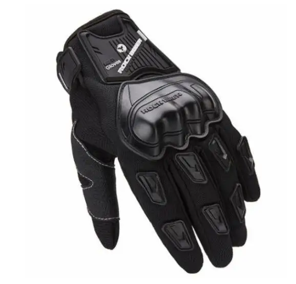 

New Rock Bike Gloves Black Full Finger Motorcycle Touch Screen Summer Motocross Motorcycle Breathable Gloves 3
