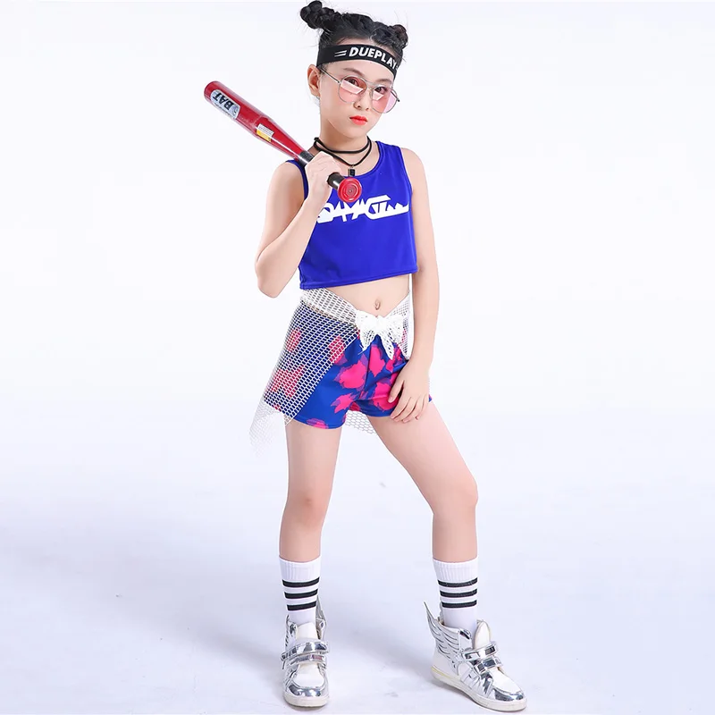 2021 в стиле хип хоп для детей Костюмы девочек детский Джазовый танцевальный