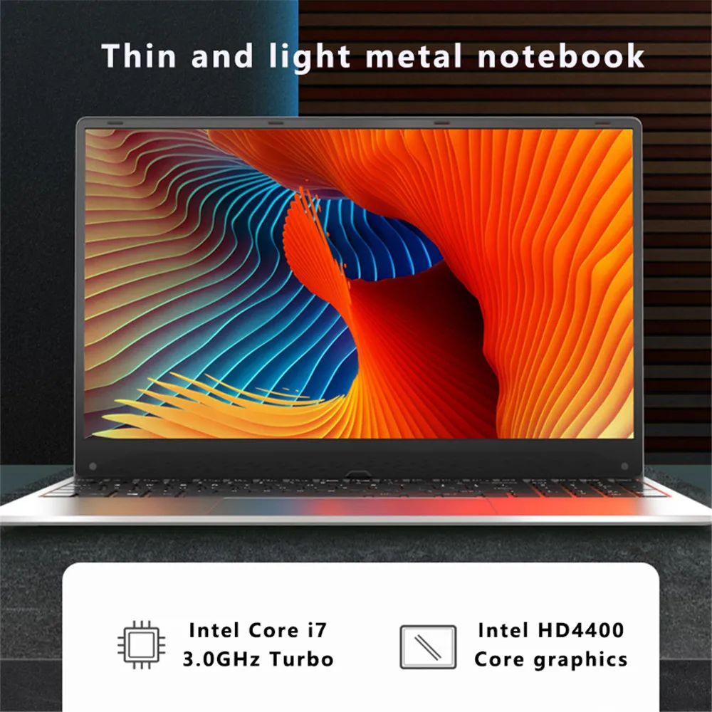 15,6 дюймовый ноутбук Intel i7 8 ГБ/16 ГБ ОЗУ 512 ГБ 1 ТБ HDD металлический корпус 1080P Windows 10 раскладная клавиатура Двухдиапазонная WiFi игровой ноутбук