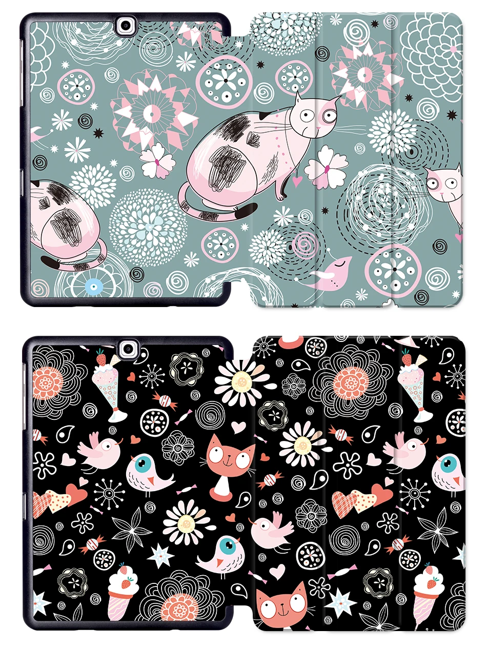 MTT из искусственной кожи чехол для samsung Galaxy Tab A 9,7 ''T550 T555 SM-P550 SM-P555 откидная подставка умный чехол мультяшный чехол для планшета Funda