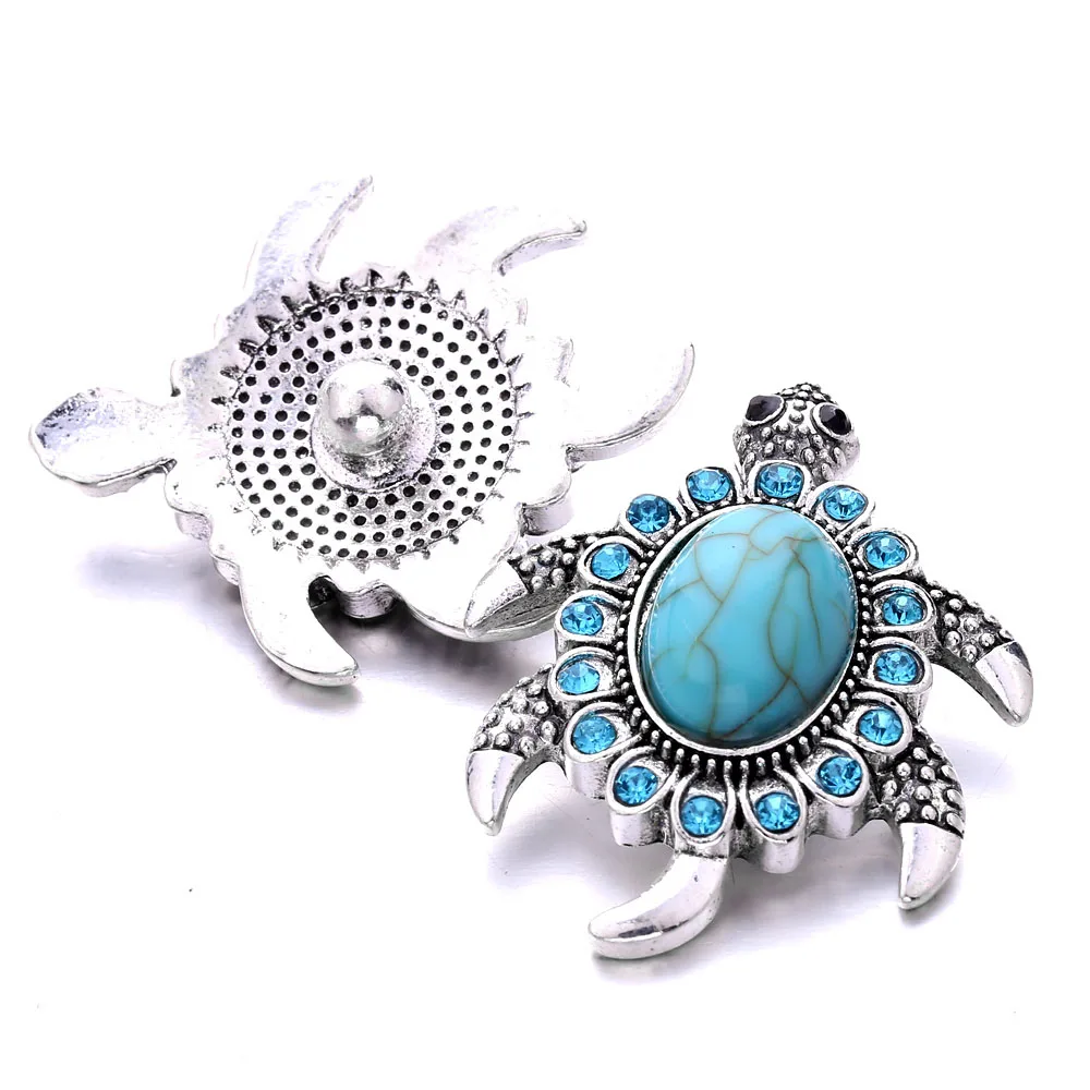 10 шт./лот 18 мм защелкивающиеся ювелирные изделия черепаховый Камень Стразы