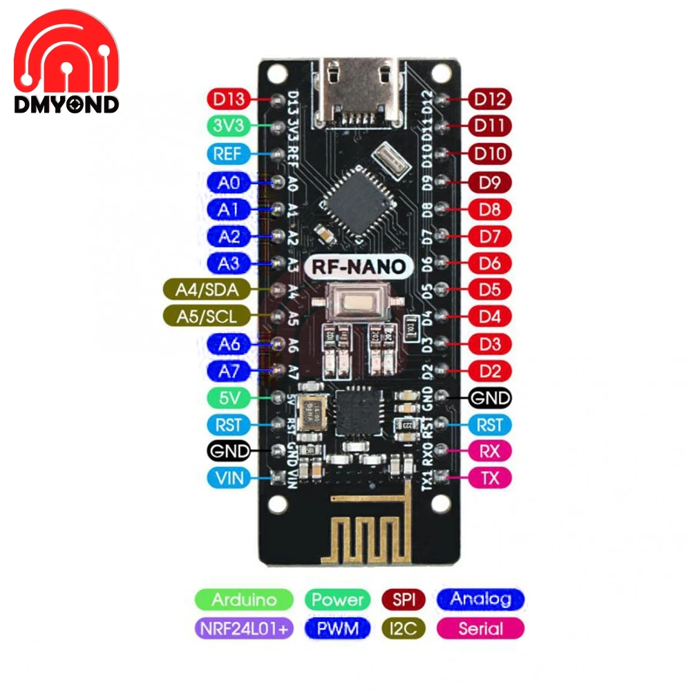 Nano V3.0 CH340G NRF24l01 Беспроводная плата разработки Micro USB интегрированная беспроводная