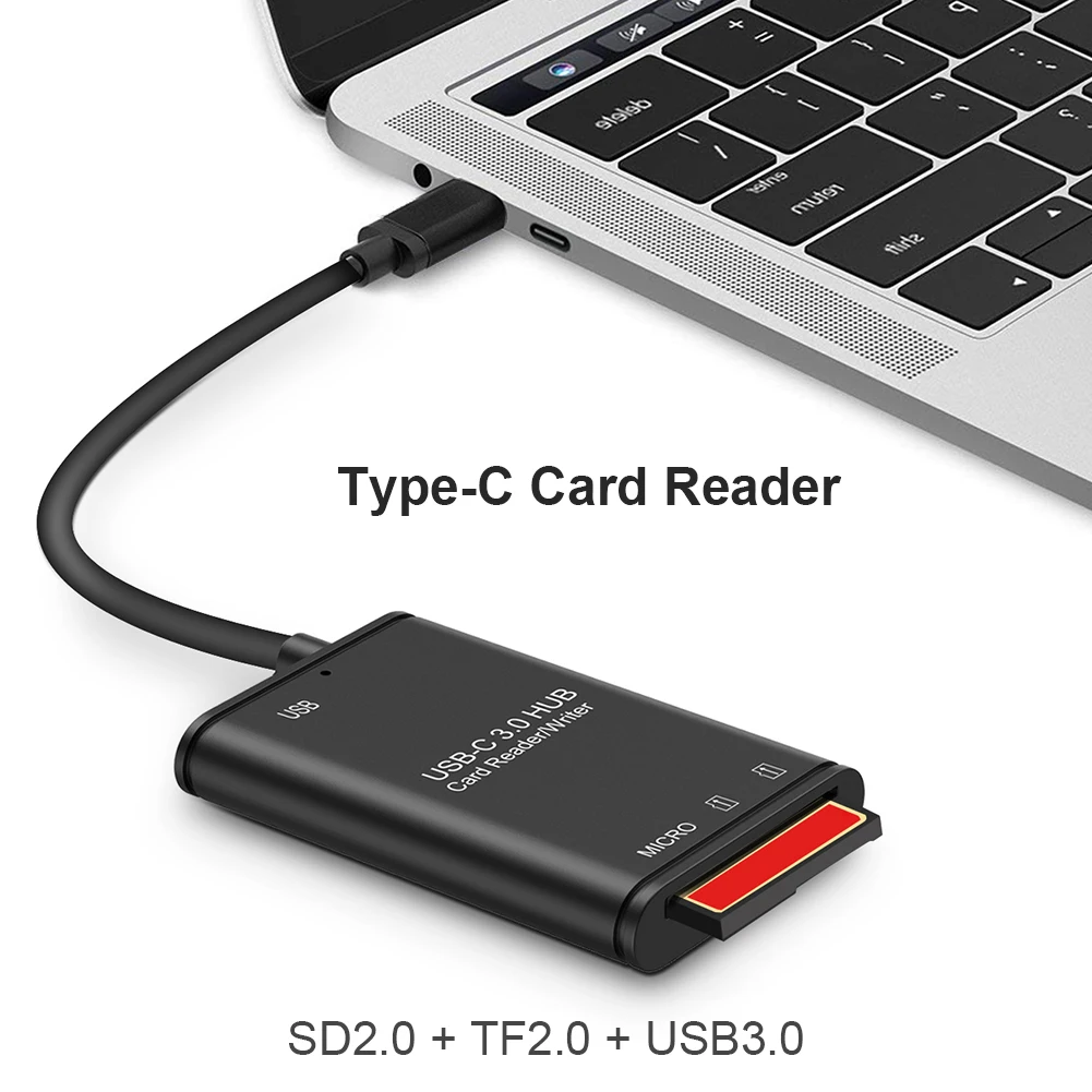 

Устройство для чтения карт памяти 2 в 1, адаптер OTG, бытовой компьютер, USB Тип 3,1 C к USB 3,0, детали безопасности для ПК, мобильного телефона