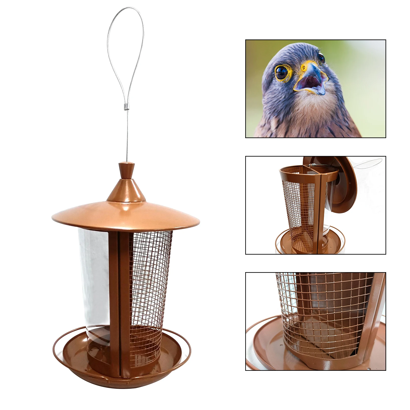 

1pc Hanging Bird Feeder Outdoor Wild Feeding Station for Garden Decoration