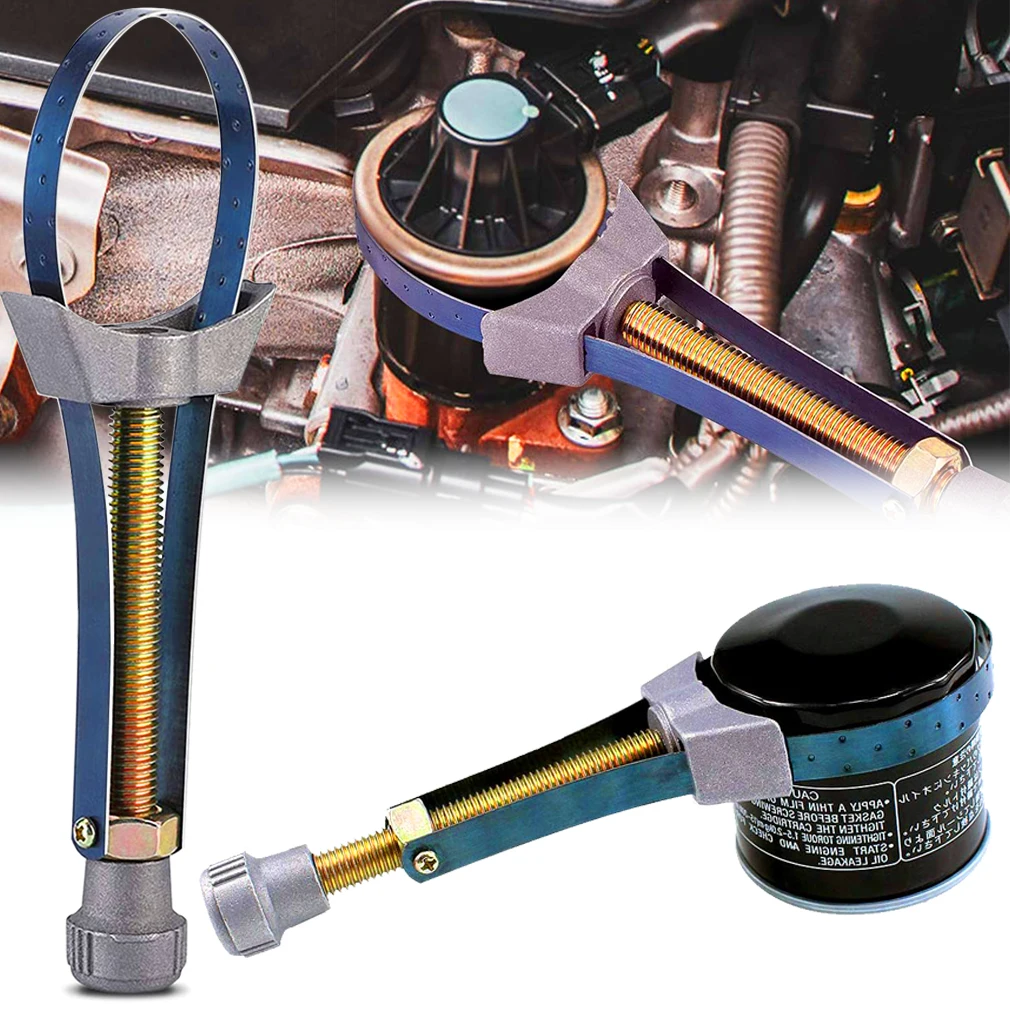 

Car Auto Motorcycle Oil Filter Removal Tool Strap Wrench Aluminium Diameter Adjustable 60mm To 120mm Top Quality