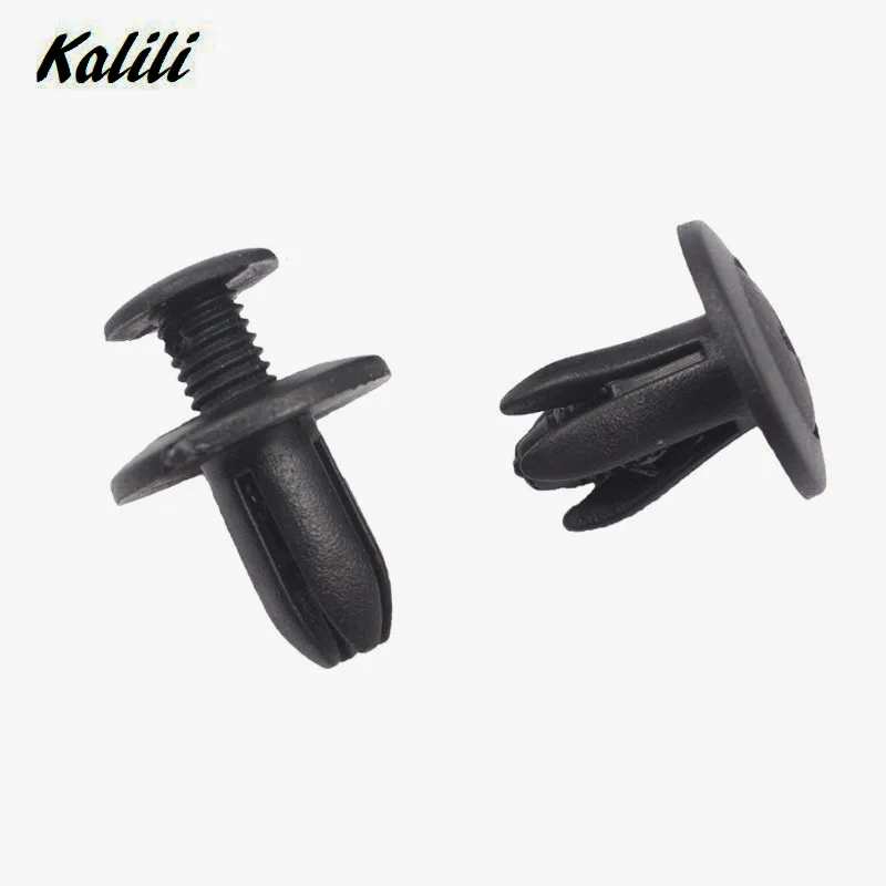 50 Pieces Plastic expanding rivet 6mm hole car fastener door panel buckle for Toyota Mazda Auto Retaining Clips | Автомобили и