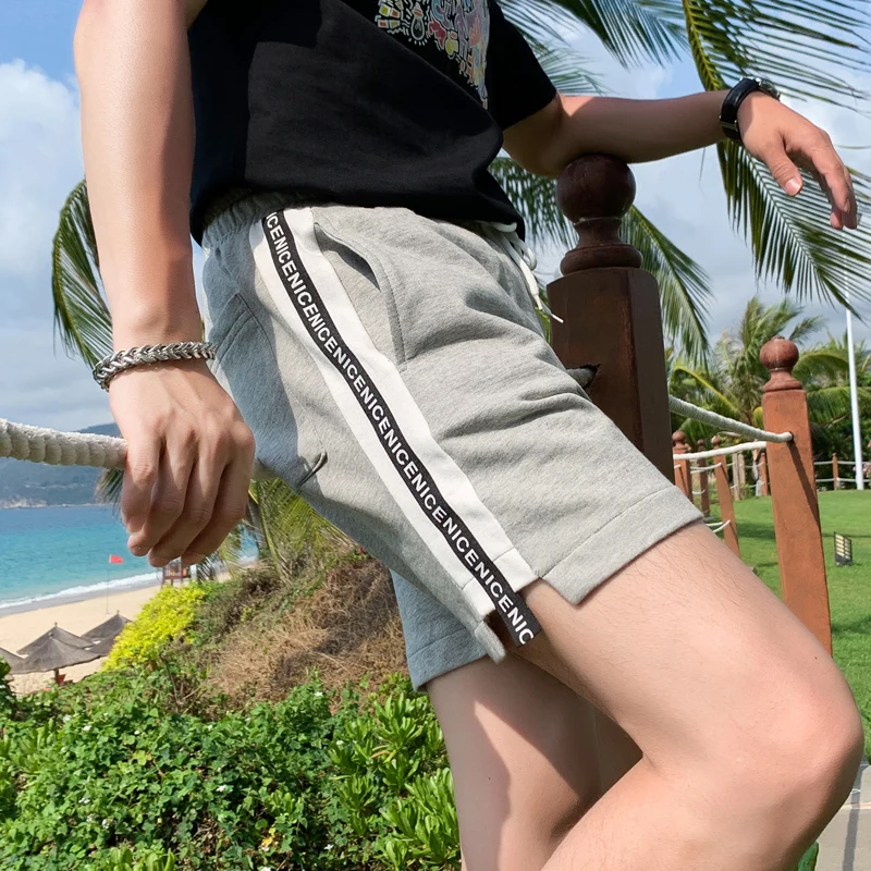 

Shorts Cargo Green Men Summer Casual Straight Shorts Sweater Side Stripe Belt Sports Red Short Hombre Pantalones Cortos Hombre