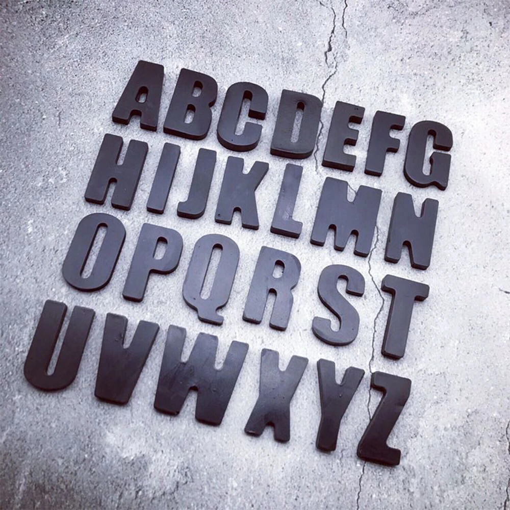 3D английские буквы кремния Алфавит бетонные формы прочный бетонный орнамент
