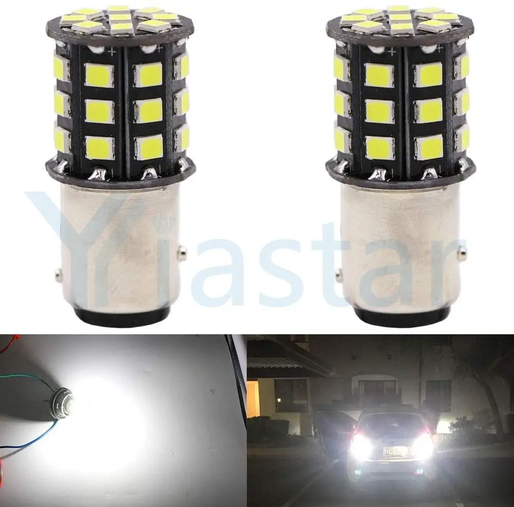 100PCS Car LED Flash T20 7440 W21W 1156 BA15S P21W 1157 BAY15D 2835 33 SMD Indicator Turn Signal Light Bulb 12V Auto Lamp