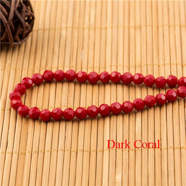 Цветные 4 мм/6 мм хрустальные круглые бусины граненые стеклянные маленькие Бусины