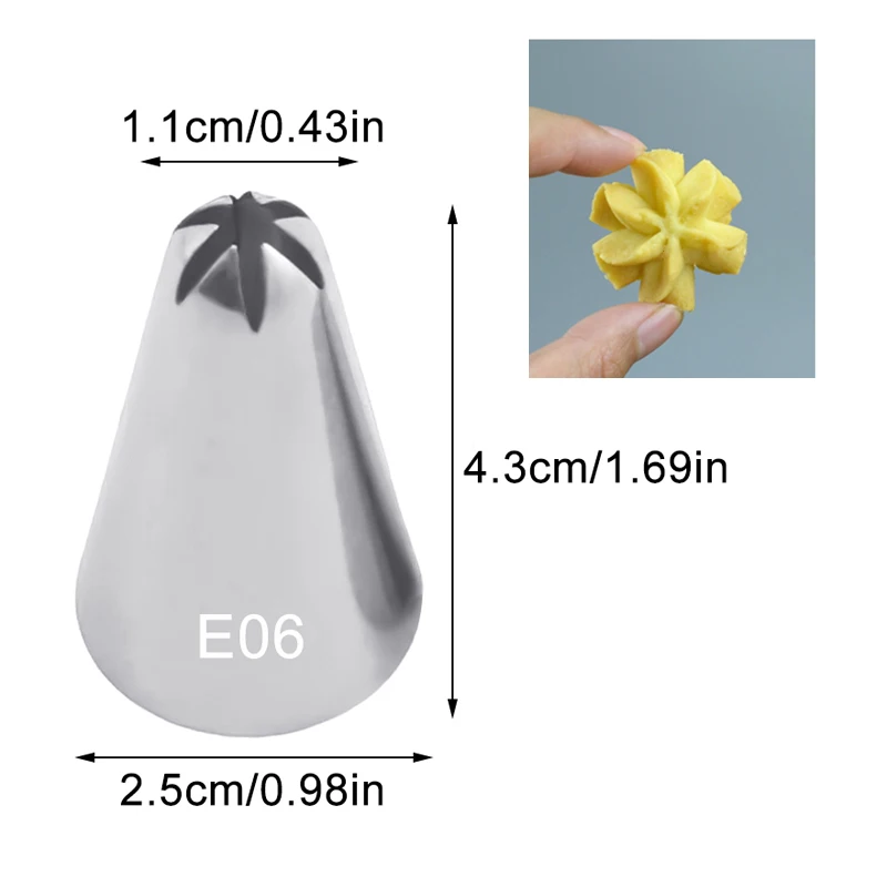 

E06# Pastry Tips Icing Piping Tips Cake Cream Piping Nozzle Pastry Fondant Baking Tools Cake Decorating Tools