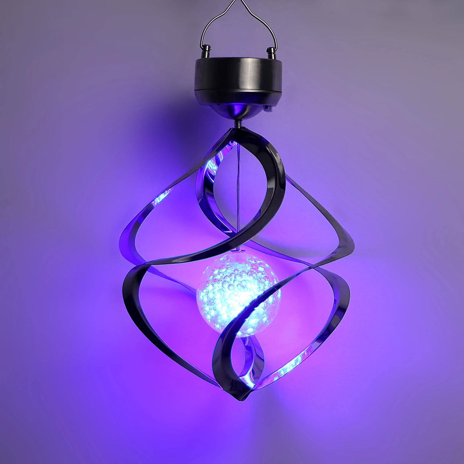 Светодиодный хрустальный шар из нержавеющей стали 2 в лампа на солнечной батарее