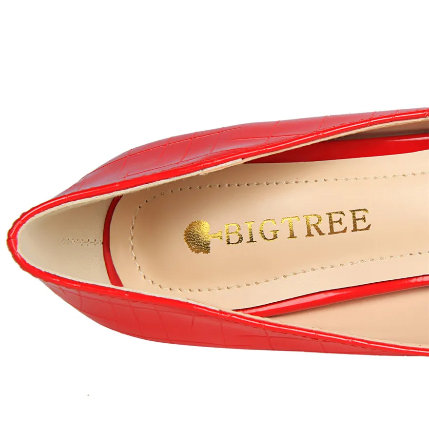 

2019 New Women Pumps Fashion Wedding Shoes Patent Leather Party Shoes Pointed Toe Shallow Retro Women's High Heels Shoes 8 Color