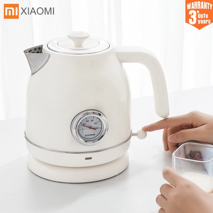 Xiaomi qcooker stainless steel electric kettle, retro style kettle, ecological chain, with timer, 1.7L capacity
