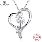 Ожерелье женское из серебра 925 пробы с кулоном в виде собаки и девушки