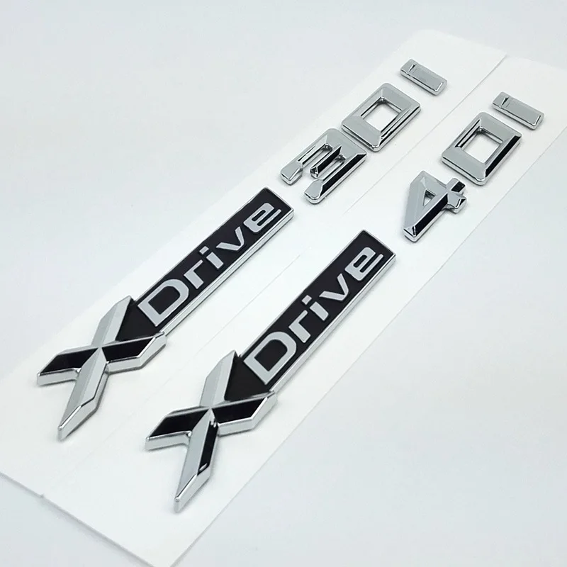 

1pcs metal Chrome Car XDrive Emblem Badge Trim Sticker X Drive 20i 25i 28i 30i 35i 40i 48i 50i car styling For BMW X1 X3 X4 X5