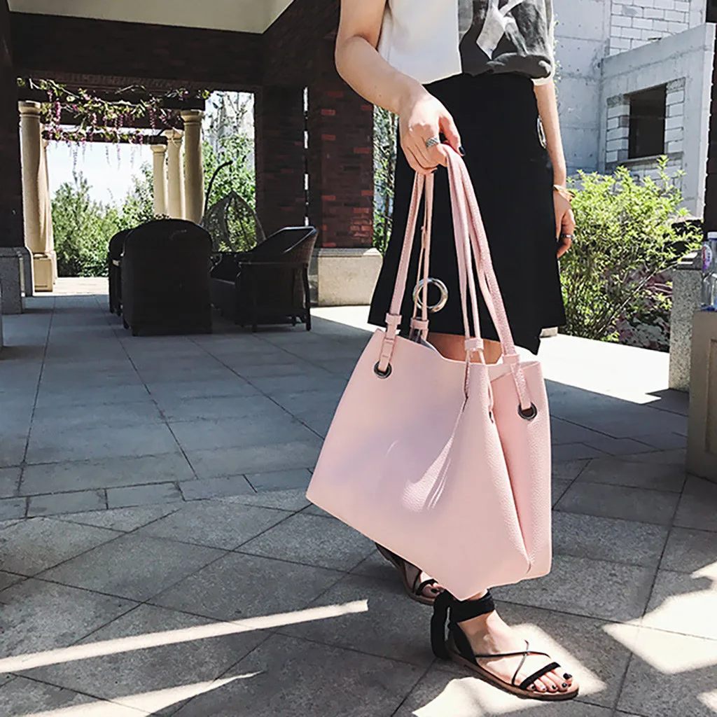 Сумка-мессенджер женская большая сумка на плечо модная кожаная двухсекционная