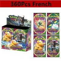 360pcs french pokemon cards vivid voltage swordshield tcg series booster box 36 bags collection trading card game toys