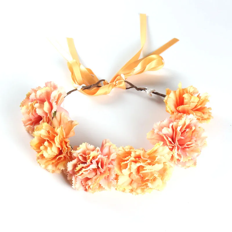 Новый богемный стиль большие ткани искусственные пионы лента украшение для