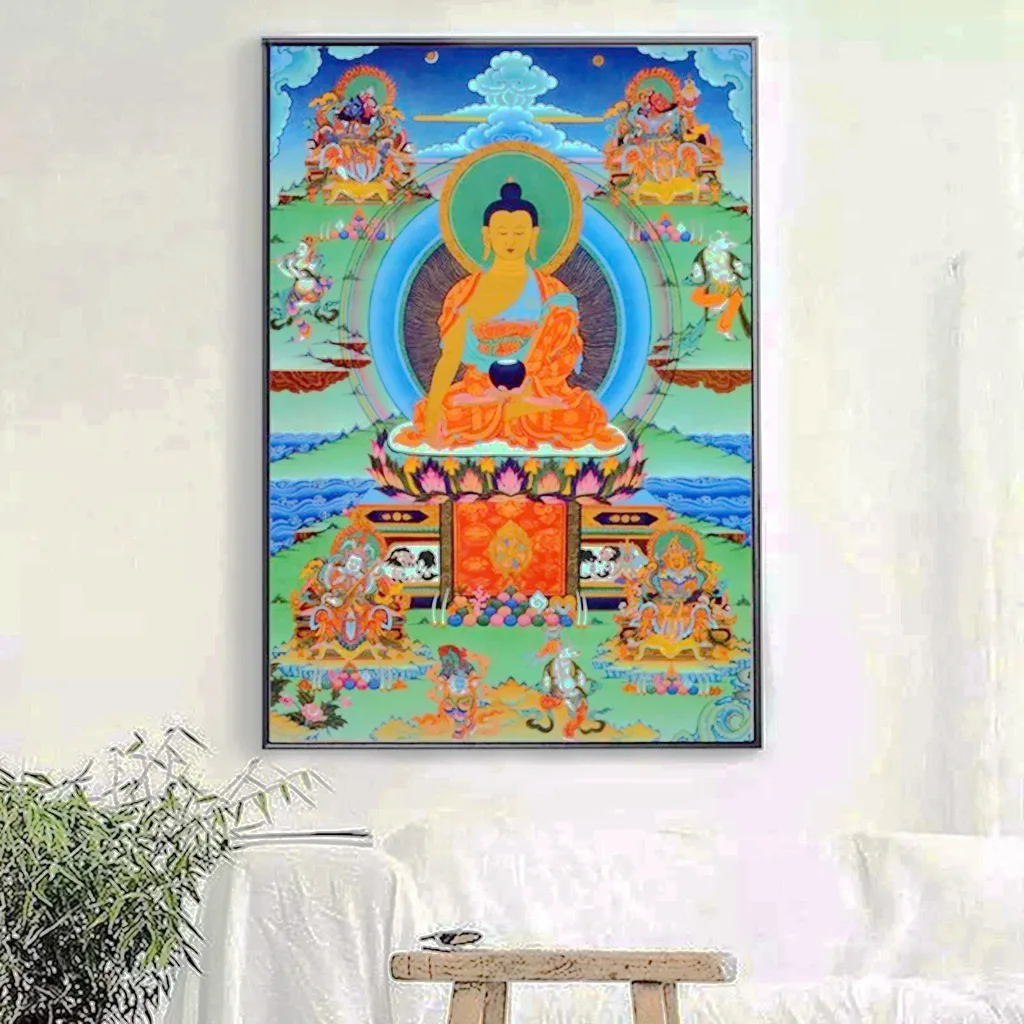 

5D DIY All-Diamond Painting Cross stitch Crystal Diamond Hobbie Kit Custom Picture Buddha Puzzle Sticker Kids Home Decor Gift