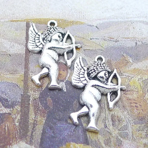 

20pcs/Lot 15x21mm New Arrival Antique Silver Angel Cupid Charms Pendant For Jewelry Making DIY Jewelry Findings