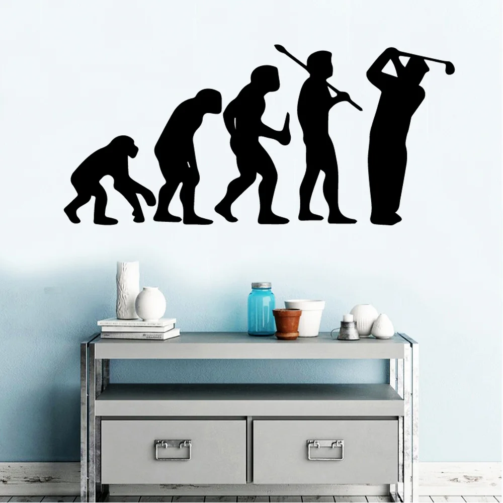 Современная Эволюция Игры В Гольф виниловые наклейки настенные стикеры Гостиная