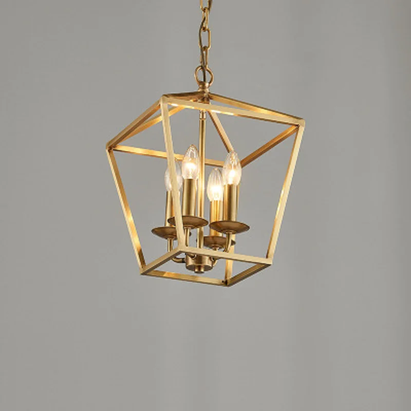 Медная латунная Золотая подвесная цепочка в алмазном стиле подвесной светильник