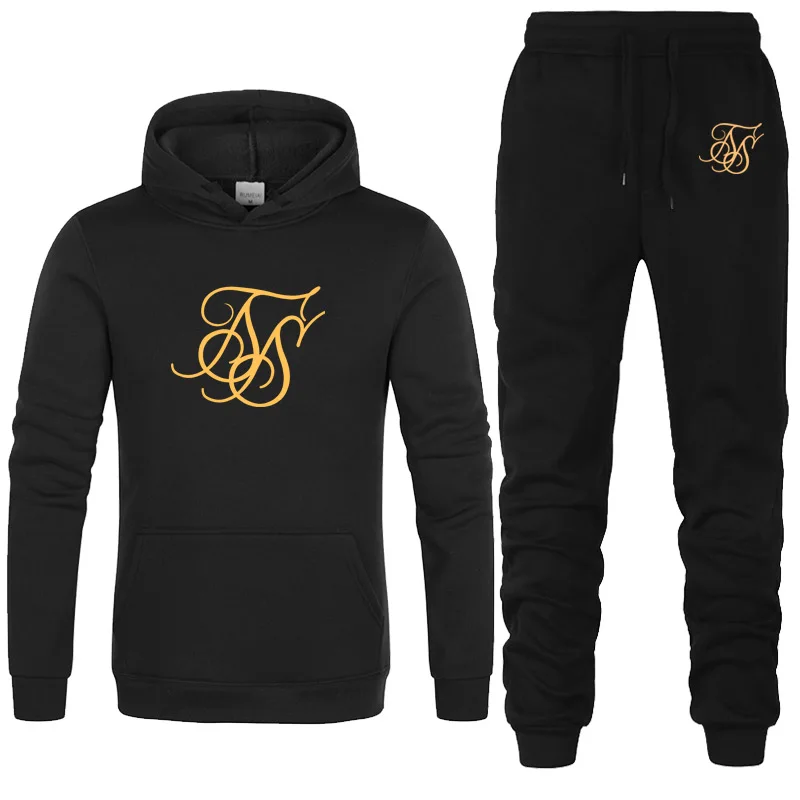 

Sik silk Brand Men Clothing Sets Tracksuit 2 Piece Sets Hoodies+Pants Men's Sweater Set Sports Suit Streetswear Jackets