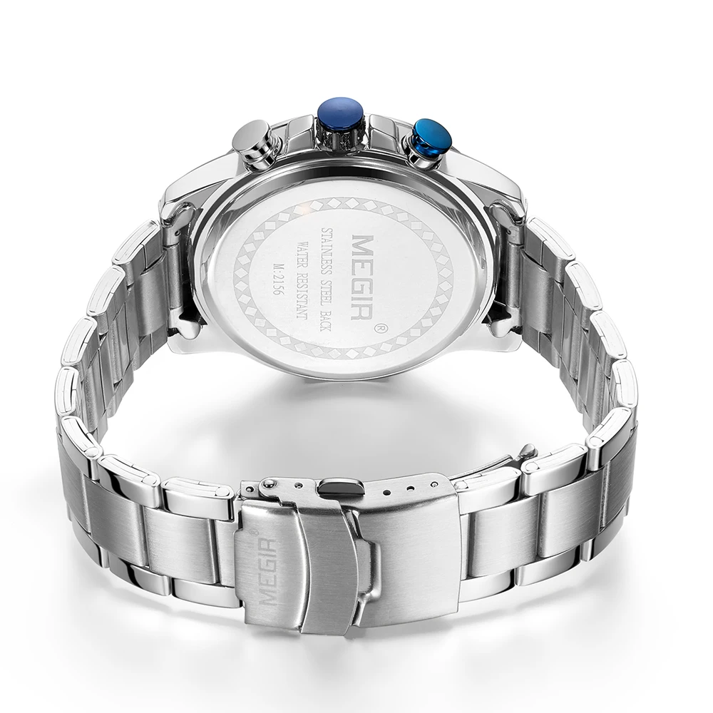 

Luxury Brand Watch Men Military Sport Chronograph Quartz Wrist Watch Stainless Steel Band Luminous Calendar Male Bracelet Clock