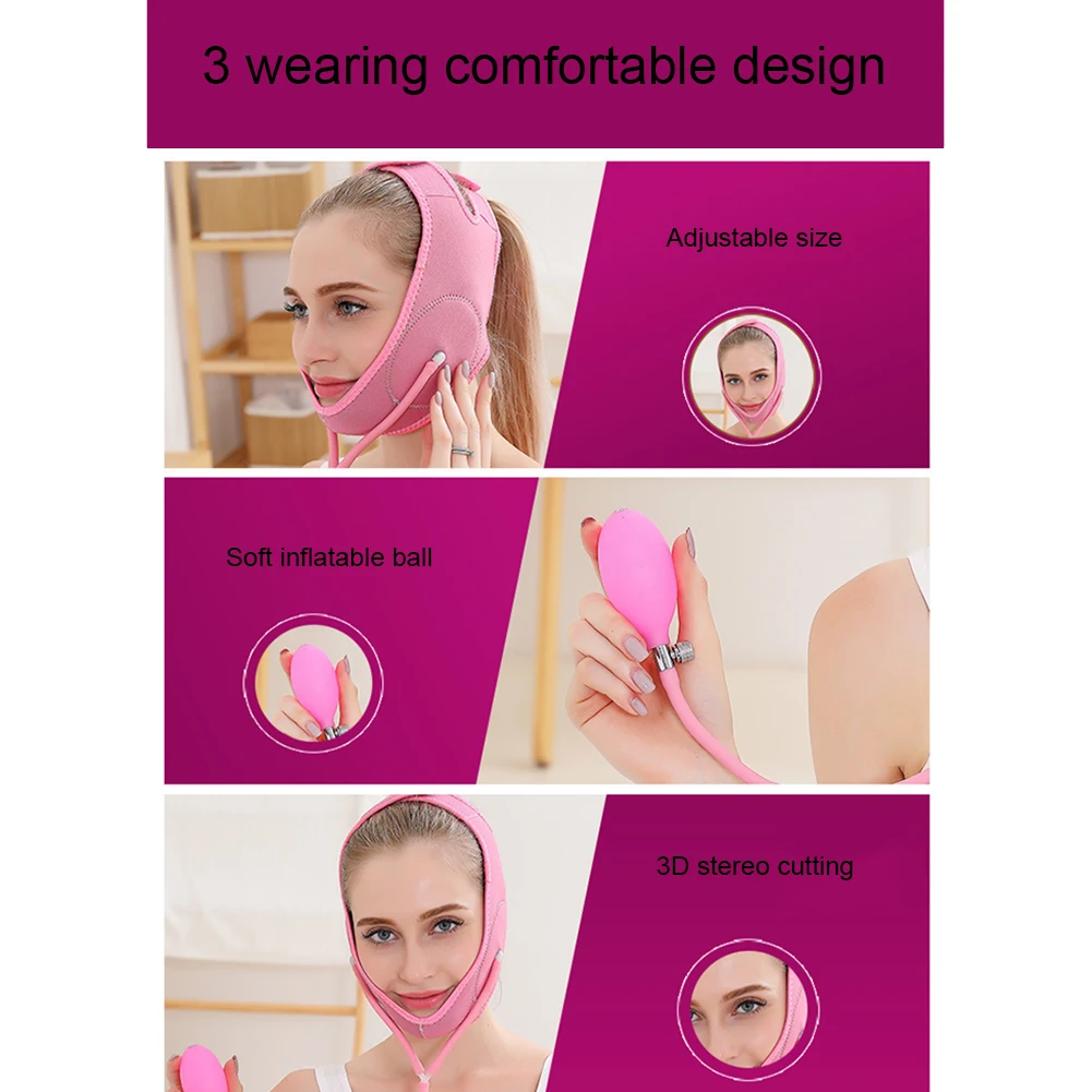 

Physical Face Lift Slimming Belt Air Compression V Face Chin Cheek Lift Up Mask Band Anti Wrinkle Lifting Firming Neck Shaper