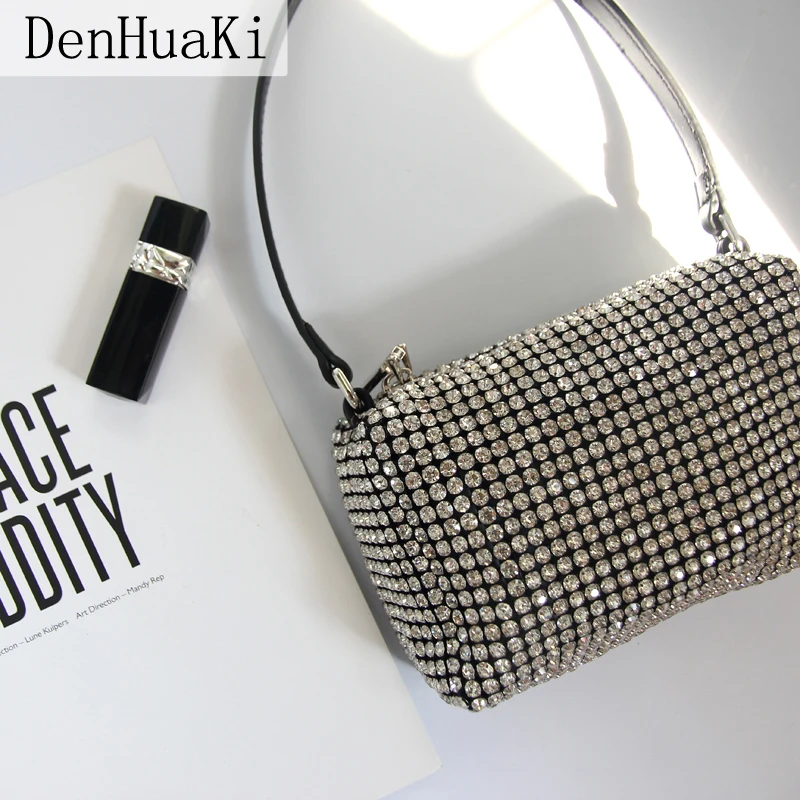 

Diamonds Evening Purses and handbags For Women Luxury Designer Rhinestone Clutch Purse Femme Crystal crossbody shoulder bag