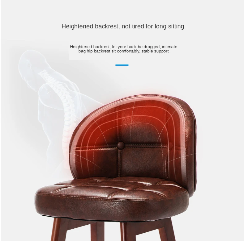 

Solid wood high stools bar tables and chairs home chairs creative high stools front desk chairs bar stools Nordic bar chairs