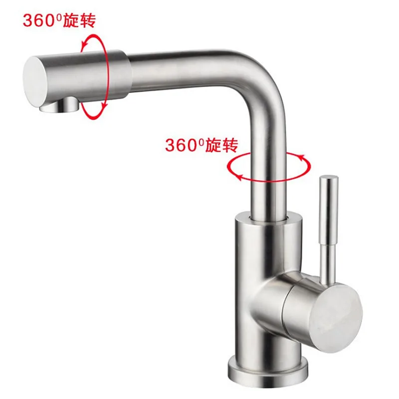 Смеситель для кухни из нержавеющей стали 304 смеситель горячей и холодной воды с