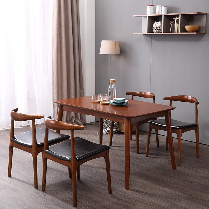 Роговое кресло из цельного дерева Скандинавский современный простой домашний