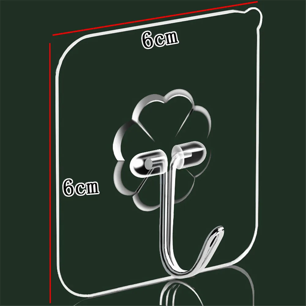 10 шт. прозрачные настенные крючки на присоске|Крючки и направляющие| |
