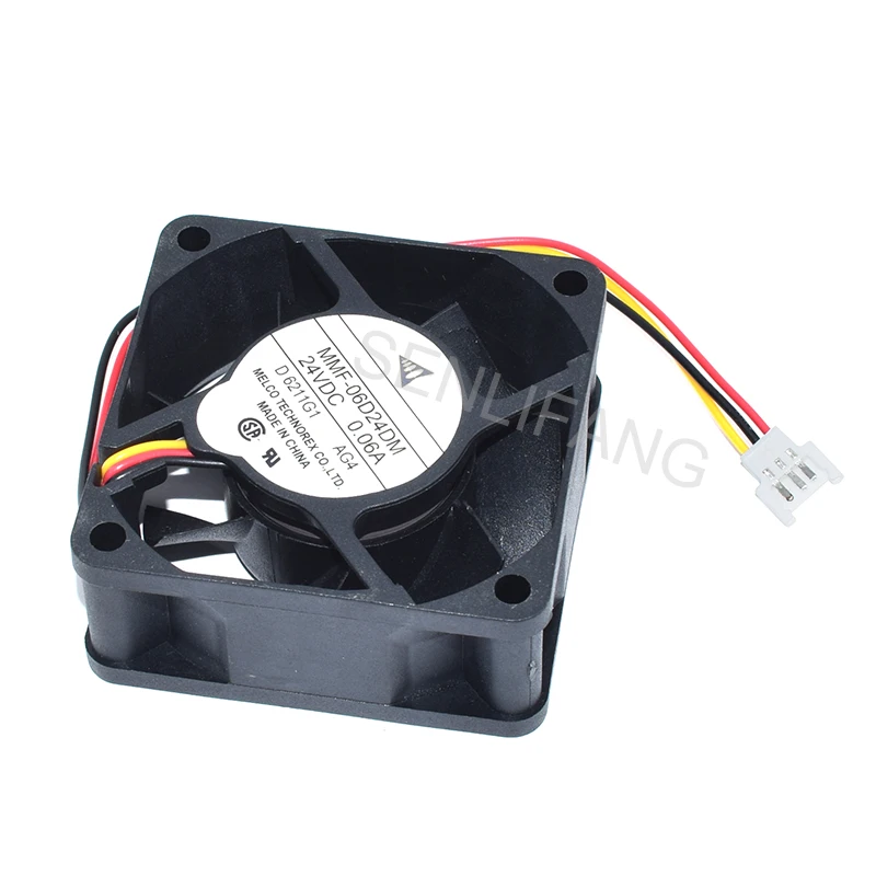 Подлинный новый MMF-06D24DM DC24V 0.06A 60*60*25 мм трехпроводный квадратный Вентилятор охлаждения