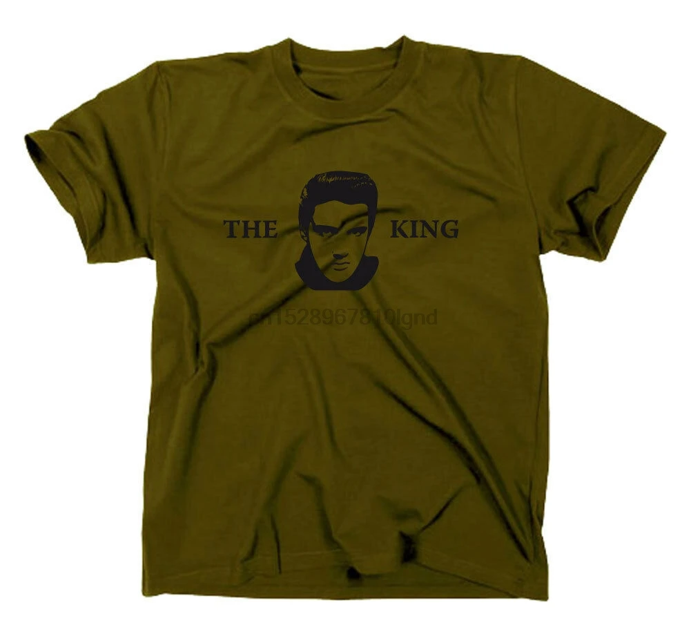 Футболка с Элвисом Пресли футболка надписью THE KING Fanshirt Fan Rock N Roll show Оригинальная