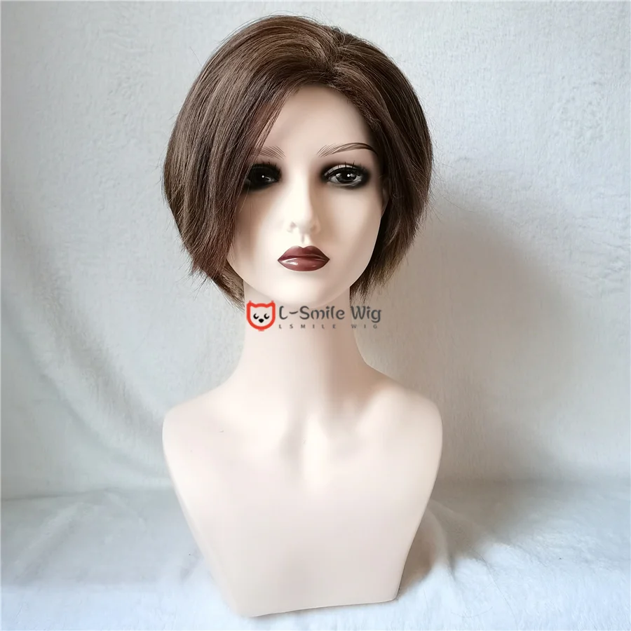 

Biohazard Leon Scott Kennedy Short Brown Color Mixed Heat Resistant Hair Cosplay Costume Wig + Free Wig Cap
