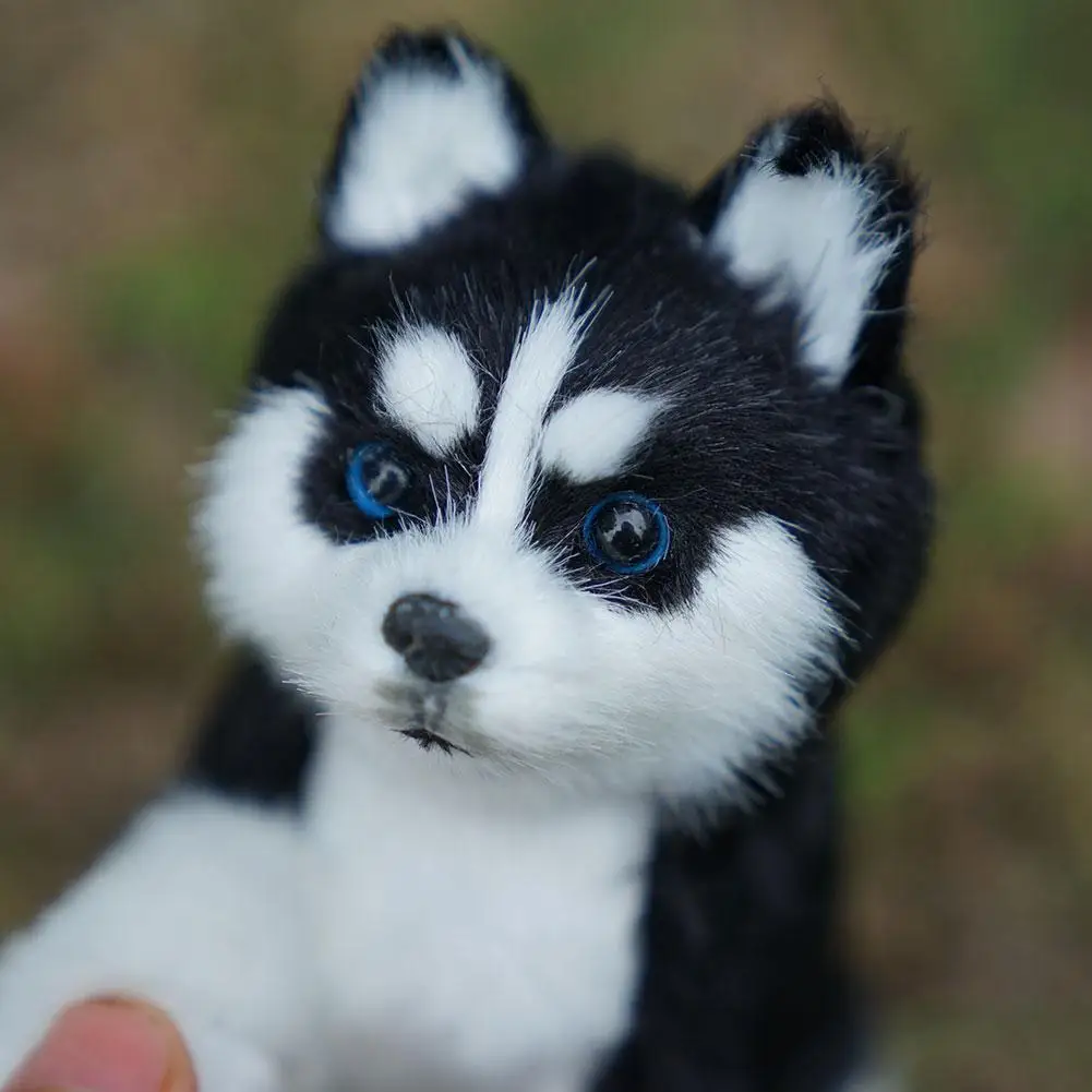 Реалистичная модель животного хаски 1 шт. полностью сделанная вручную милая