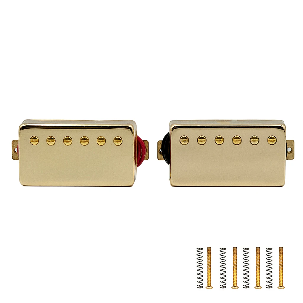 2 pcs elektrische gitarre humbucker pickup set bridge neck pickups doppel coil humbucker pickups set goldene farbe free global shipping